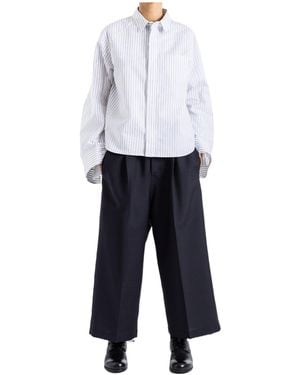 Sacai Striped Poplin Shirt - White