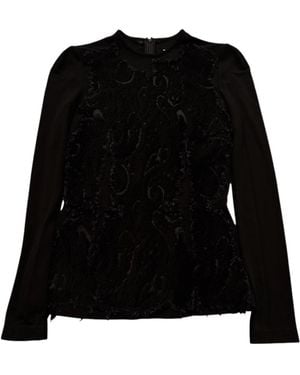 Maison Margiela Long-Sleeved Zipped Top - Black