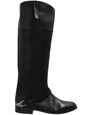 Golden Goose Charlie Logo-Engraved Boots - Black