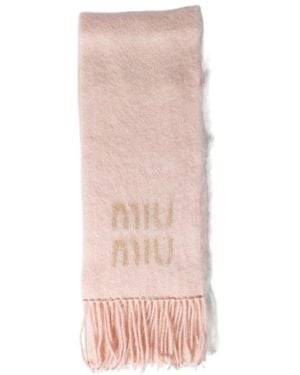 Miu Miu Wool And Mohair Scarf - Pink