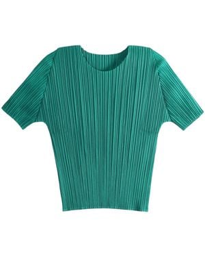 Pleats Please Issey Miyake Monthly Colours July Pleated Top - Green