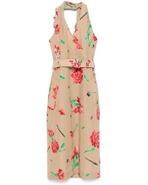Moschino Floral Midi Dress - White
