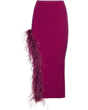 GIUSEPPE DI MORABITO Feathered Skirt - Purple