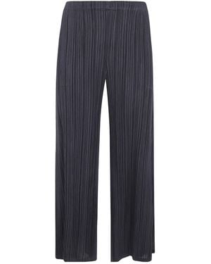 Pleats Please Issey Miyake Pleated Casual Trousers - Blue