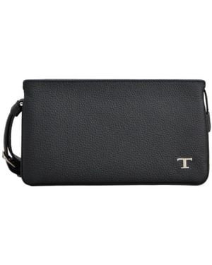 Tod's Textured Zip Wrist Pouch - Black