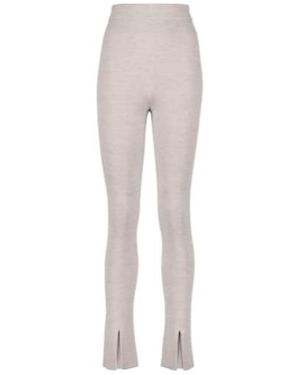 Magda Butrym Wool, Silk And Cashmere Knit Pants - Gray