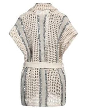 Brunello Cucinelli Two-Color Knitted Top - White