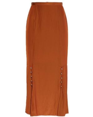 Lanvin Slit Midi Skirt - Brown