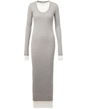 Jil Sander Cotton Jersey Maxi Dress - Grey