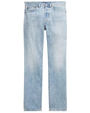 Polo Ralph Lauren Paint-Splattered Straight-Leg Jeans - Blue