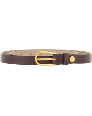 Gianni Chiarini Logo Buckle Leather Belt - White