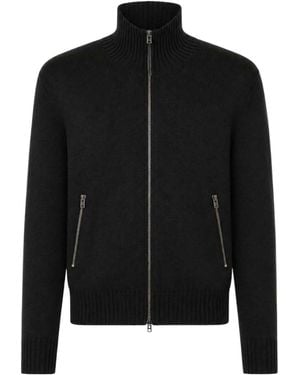 Tom Ford Zip-Up Knitted Jumper - Black
