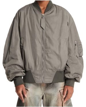 The Attico The Anja Bomber Jacket - Gray