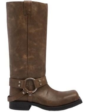 Acne Studios Square-Toed Short Boots - Brown