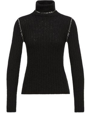 Moncler Wool Blend Turtleneck Sweater - Black