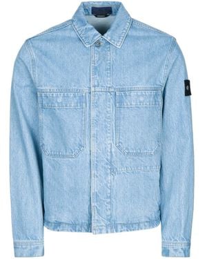 Stone Island Long-Sleeve Casual Jacket - Blue