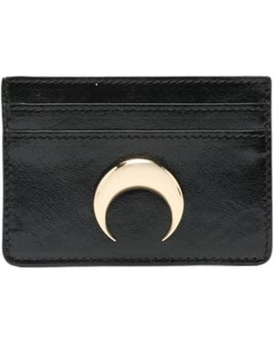 Marine Serre Moon-Motif Card Holder - Black