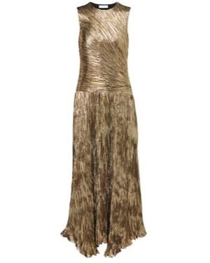 Ulla Johnson Eugenia Pleated Lamé Gown - Natural