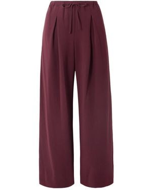 Theory Pleated Drawstring Casual Trousers - Purple