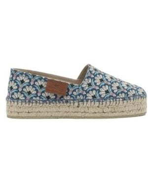 Etro Logo Patch Slip-On Espadrilles - Blue