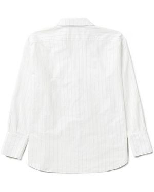 1989 STUDIO Striped Long-Sleeved Shirt Dress - White