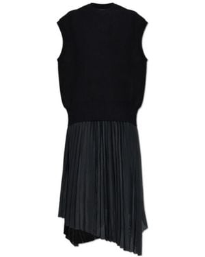 AllSaints Pleated Midi Dress - Black