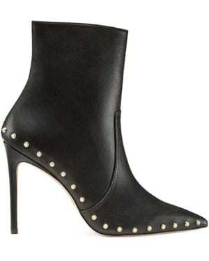 Stuart Weitzman Logo Zipper Booties - Black