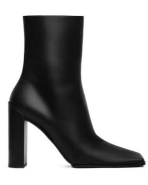 Alaïa Alaïa Block Heel Square-Toe Boots - Black