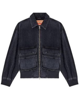 DIESEL D-Kurz Batavia-Weave Denim Jacket - Blue