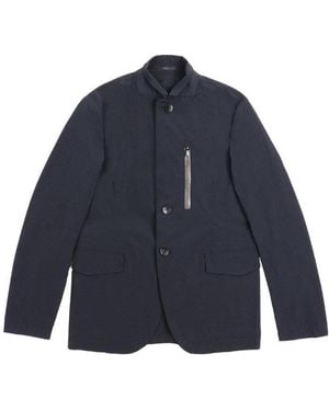 Armani Collezioni Single-Breasted Casual Jacket - Blue