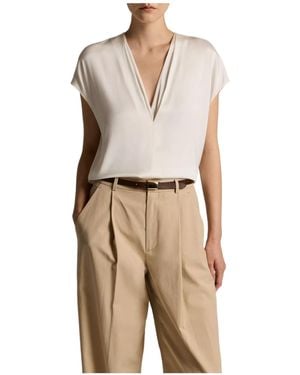 Vince V-Neck Top - Natural