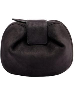 Gabriela Hearst Demi Suede Clutch - Black
