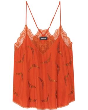 Zadig & Voltaire Christy Silk Camisole - Orange