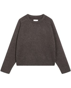 Loulou de Saison Ribbed Crew Neck Jumper - Brown