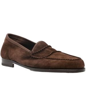 John Lobb Round-Toe Loafers - Brown