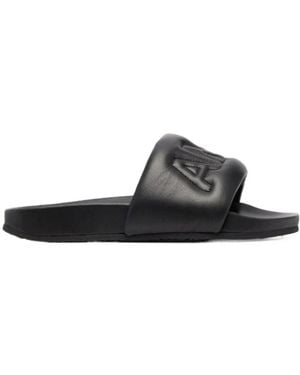 Ambush Quilted Lettering Logo Slides - Black