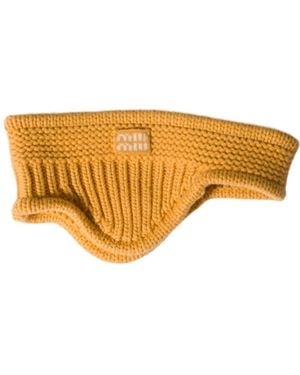 Miu Miu Wool And Cashmere Headband With Ear Flaps - Metallic