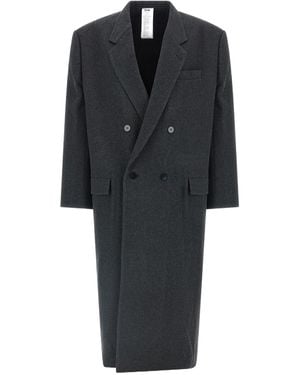 Magliano Double Breasted Coat Notched Lapels in Black for Magliano Double Breasted Coat Notched Lapels in Black for