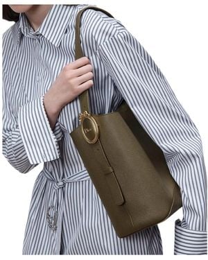 Dior Medium Médaillon Bucket Bag - Gray