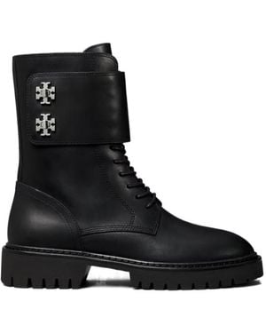 Tory Burch Lug Double-T Boots - Black
