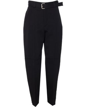 Bottega Veneta Belted Waist Tailored Trousers - Blue
