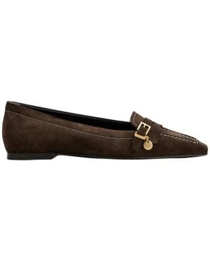 Tod's Buckle-Detail Contrast-Stitch Loafers - Brown