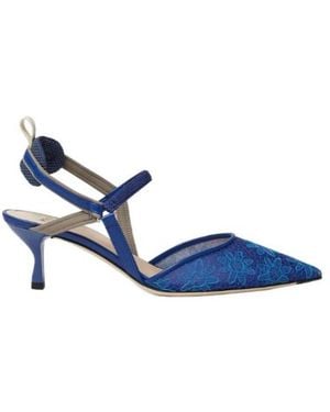 Fendi Colibrì Lite Slingback Heeled Court Shoes - Blue