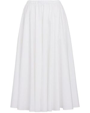 Fabiana Filippi Elastic Waist Midi Skirt - White