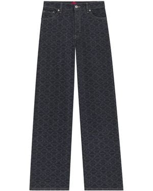 BOSS Monogram-Print Jeans - Blue