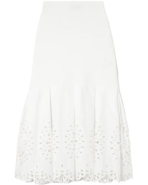 Jonathan Simkhai Lace-Trimmed Knit Midi Skirt - White