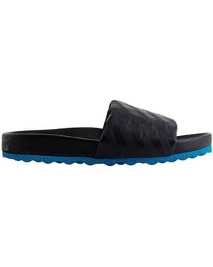 Off-White c/o Virgil Abloh Diag-Stripe Leather Slides - Multicolour