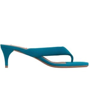 Alaïa Heel Thong Mules - Blue