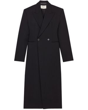 Saint Laurent Double-Breasted Coat - Black