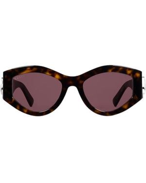 Gucci Eyewear Oval Frame Sunglasses - Purple